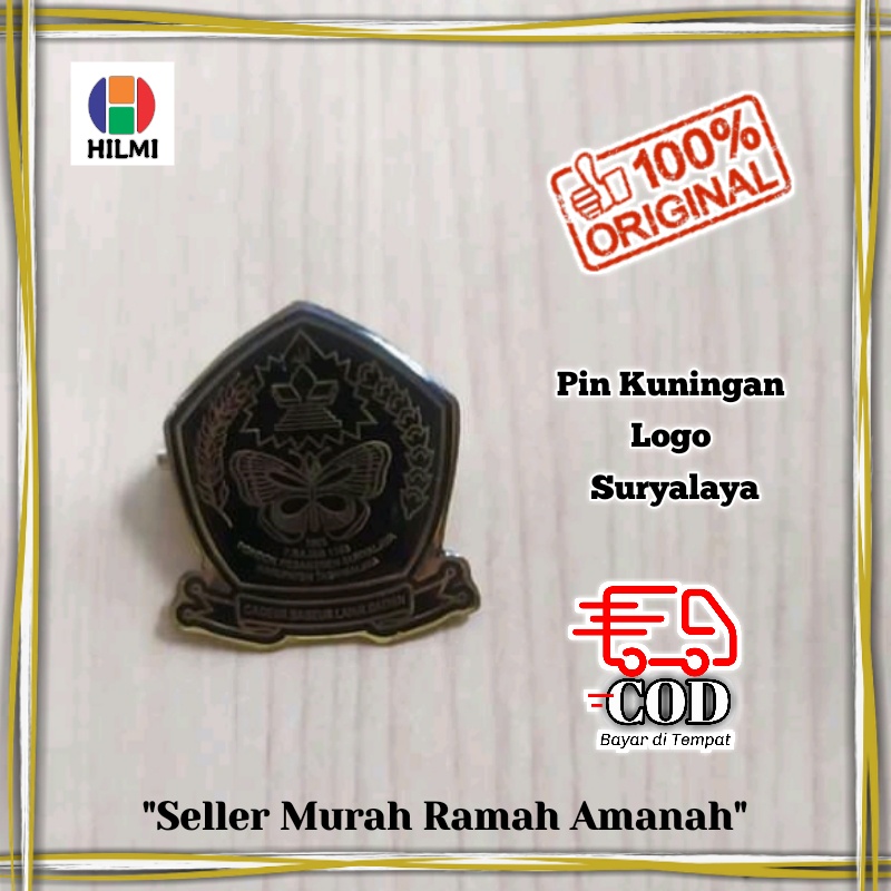 Jual Pin Kuningan Logo Suryalaya | Shopee Indonesia