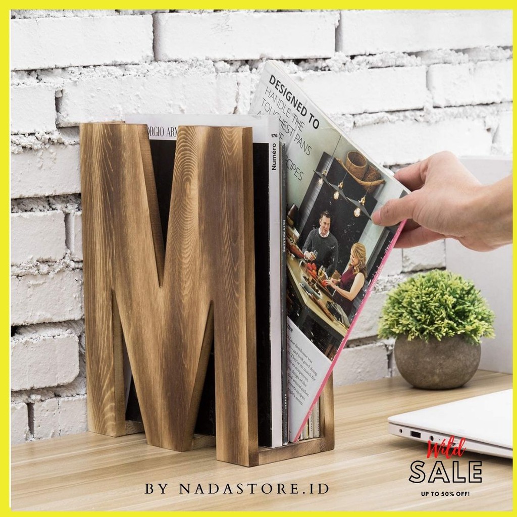 Jual SUBLIMELY PREMIUM SOLID WOOD File Holder Magazine Newspaper Rack ...