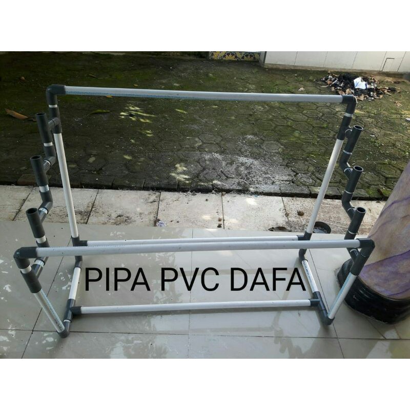 Rak hidroponik 3/4" rangka hidroponik bahan pvc 3/4 inchi kuat kokoh