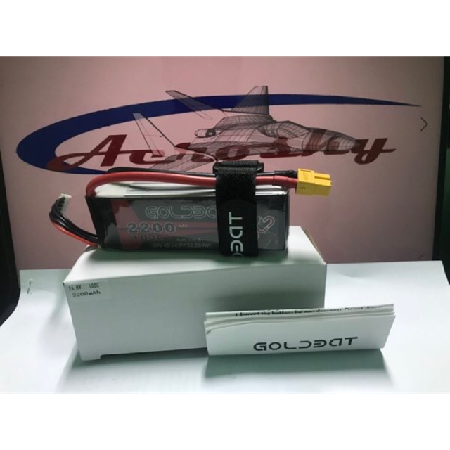 GOLDBAT 1500mAh 4S 100C 14.8V Lipo Battery Softcase RC Battery Pack
