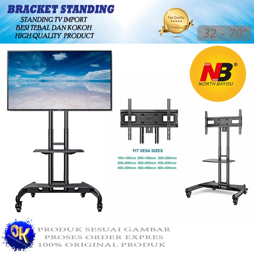 Jual bracket tv stand NB AVA 1500 32 - 70 inch / Standing breket tv ...