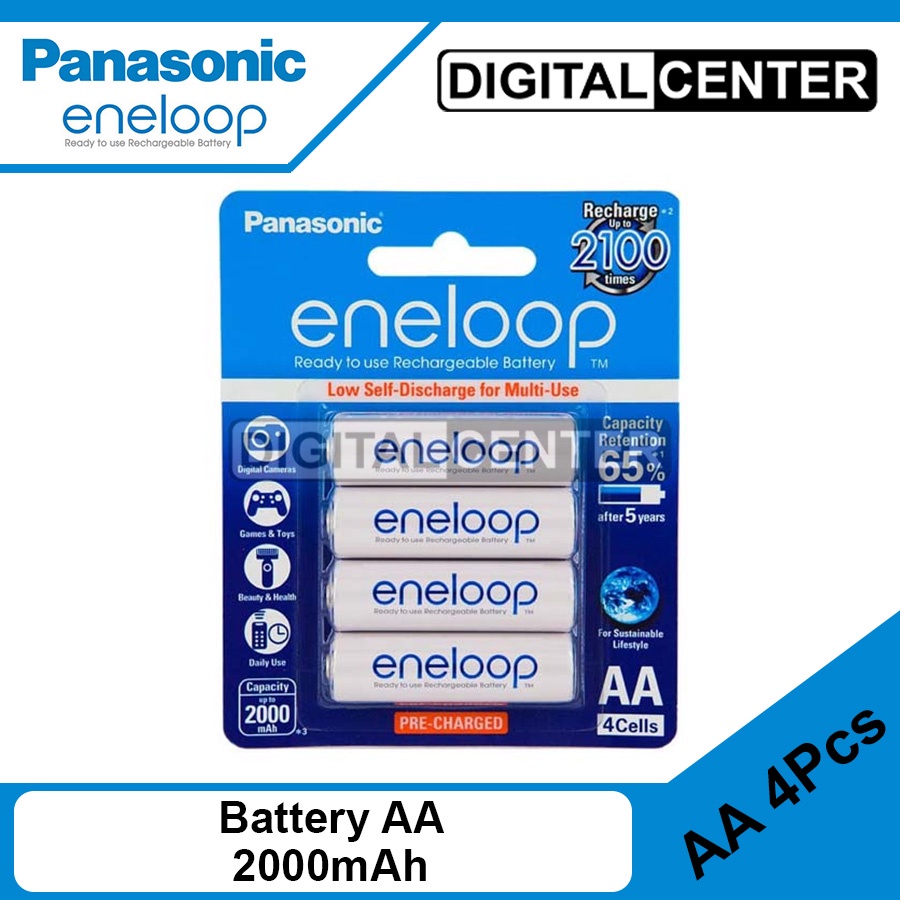 Jual Baterai Panasonic Eneloop Charger Battery Aa 2000 Mah Aaa 800mah