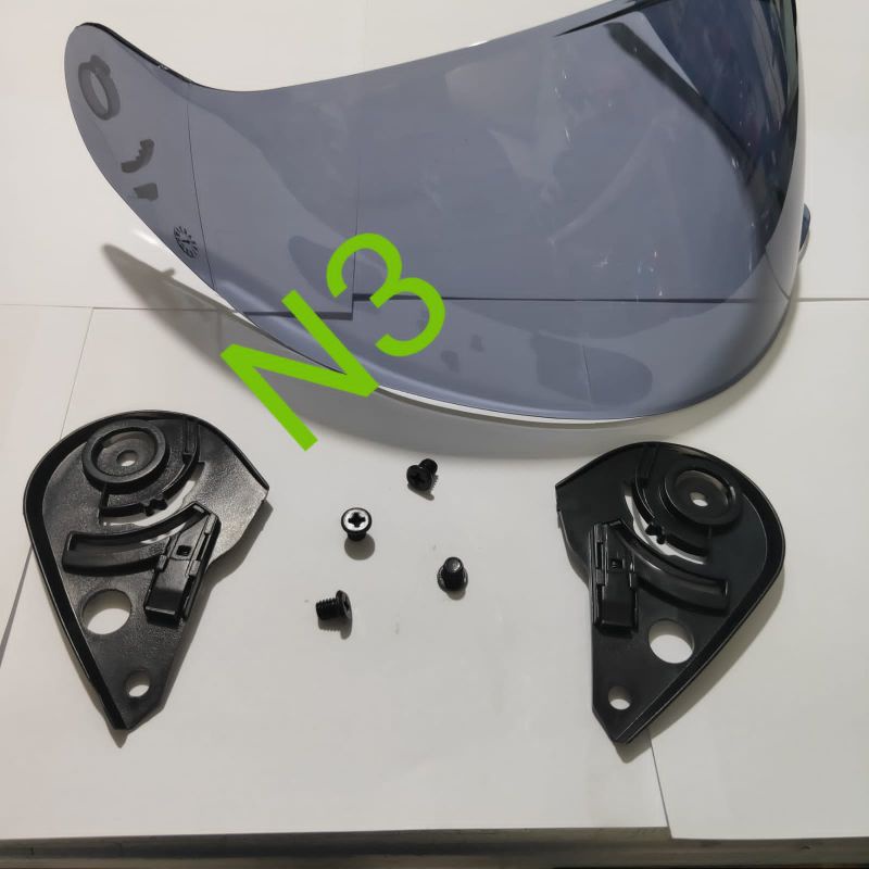 Jual kaca visor helm yamaha full face carglos VIVISION bonus baut