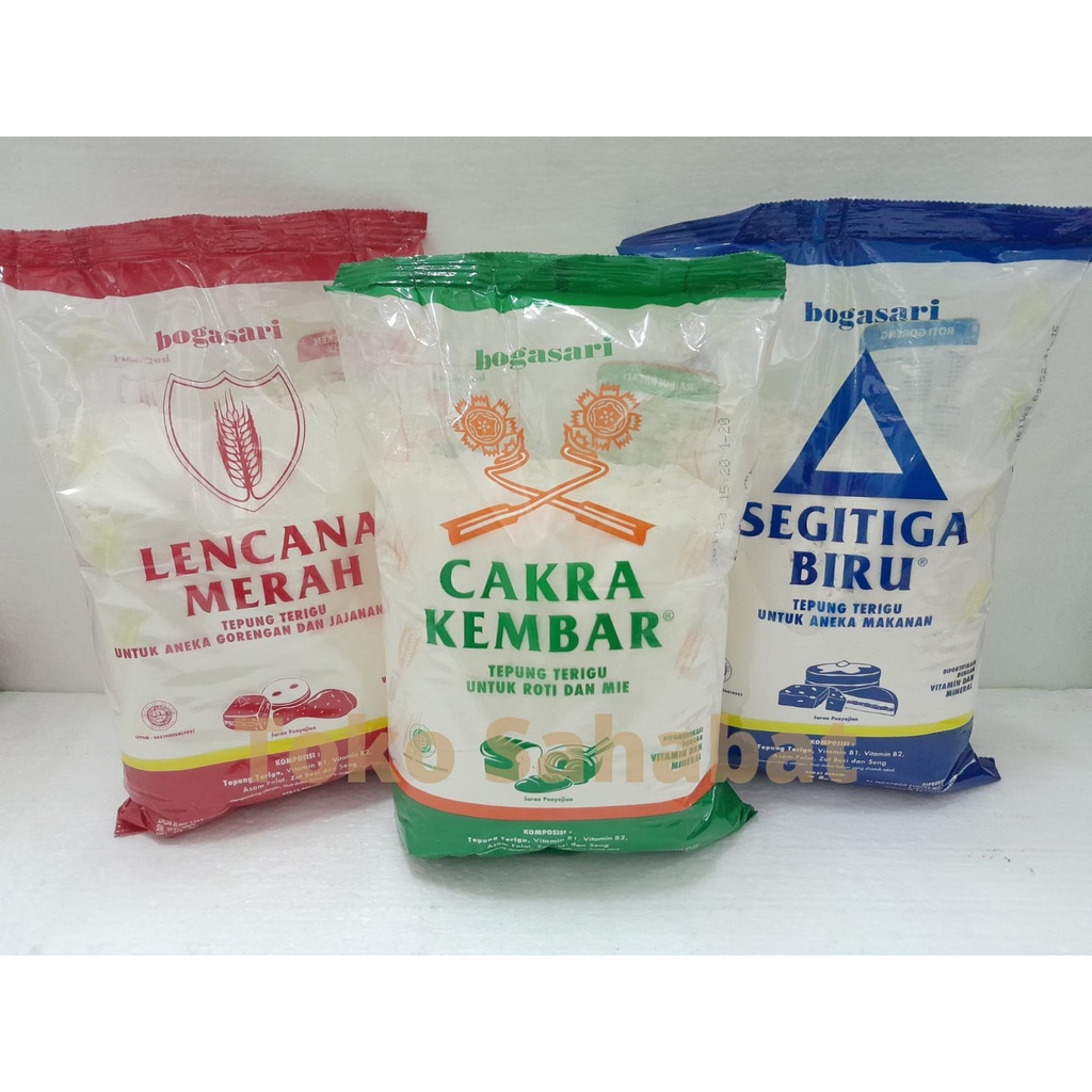 Jual Tepung terigu BOGASARI EKONOMI Cakra Kembar / Segitiga Biru ...