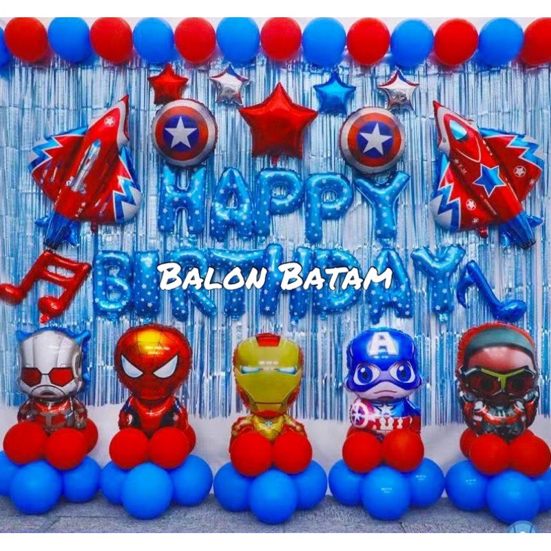 Paket Happy Birthday Spiderman Bigset 9832