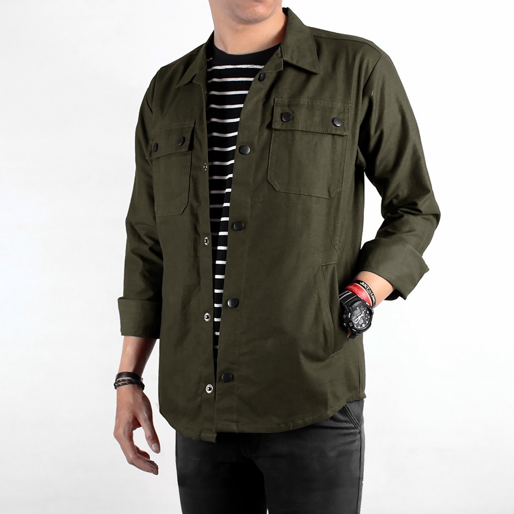 Jaket trucker clearance army