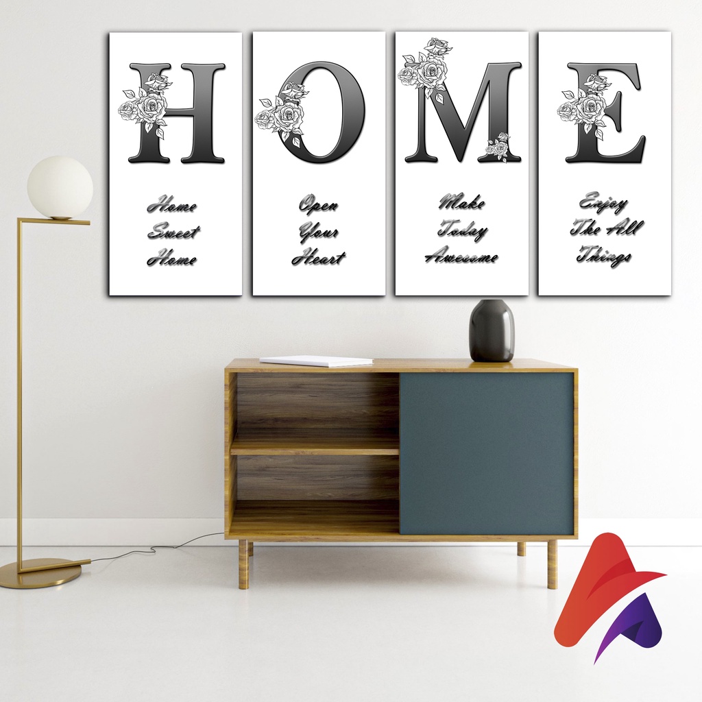 Jual HIASAN DINDING HOME SWEET HOME SATU PAKET SATU SET RUANG TAMU