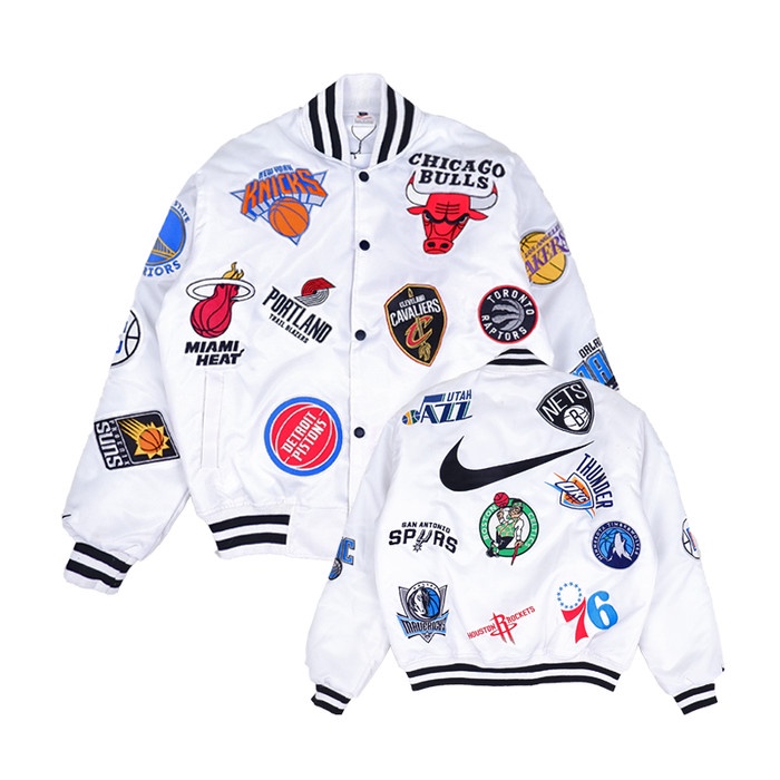 Jual lathifastore VARSITY SUPREME X NIKE NBA TEAM ALLSTAR ORIGINAL JAKET VINTAGE BOMBER Putih M Berkualitas Shopee Indonesia
