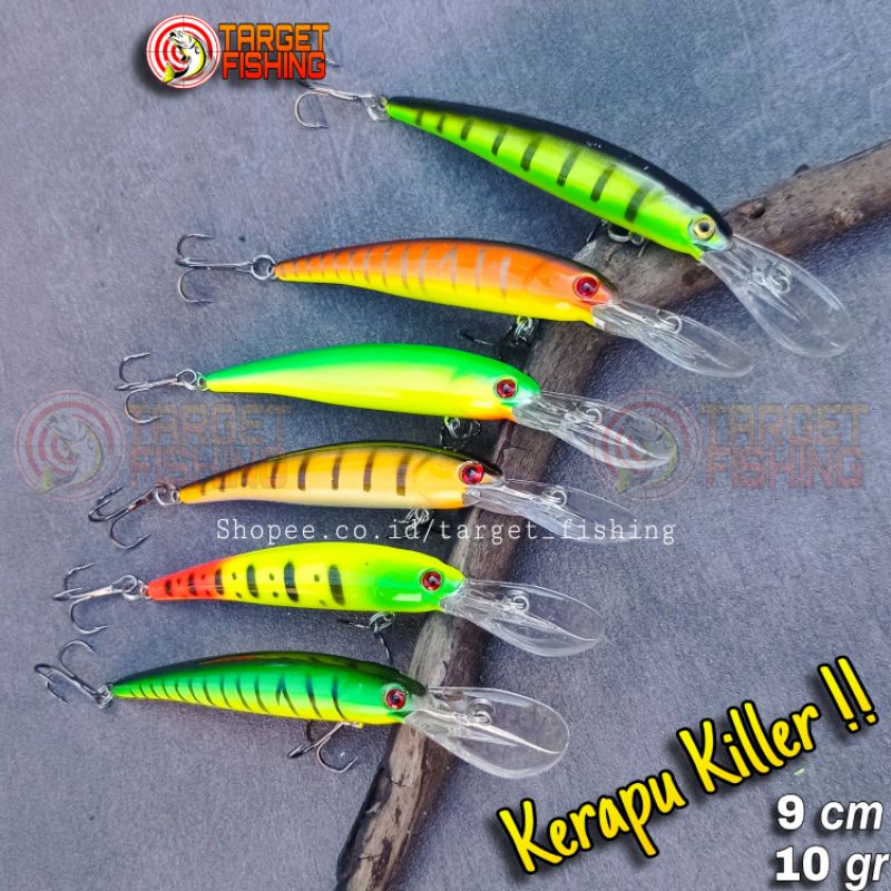 Jual Lure minnow lidah panjang 9 cm / 6 gr Floating Dengan warna