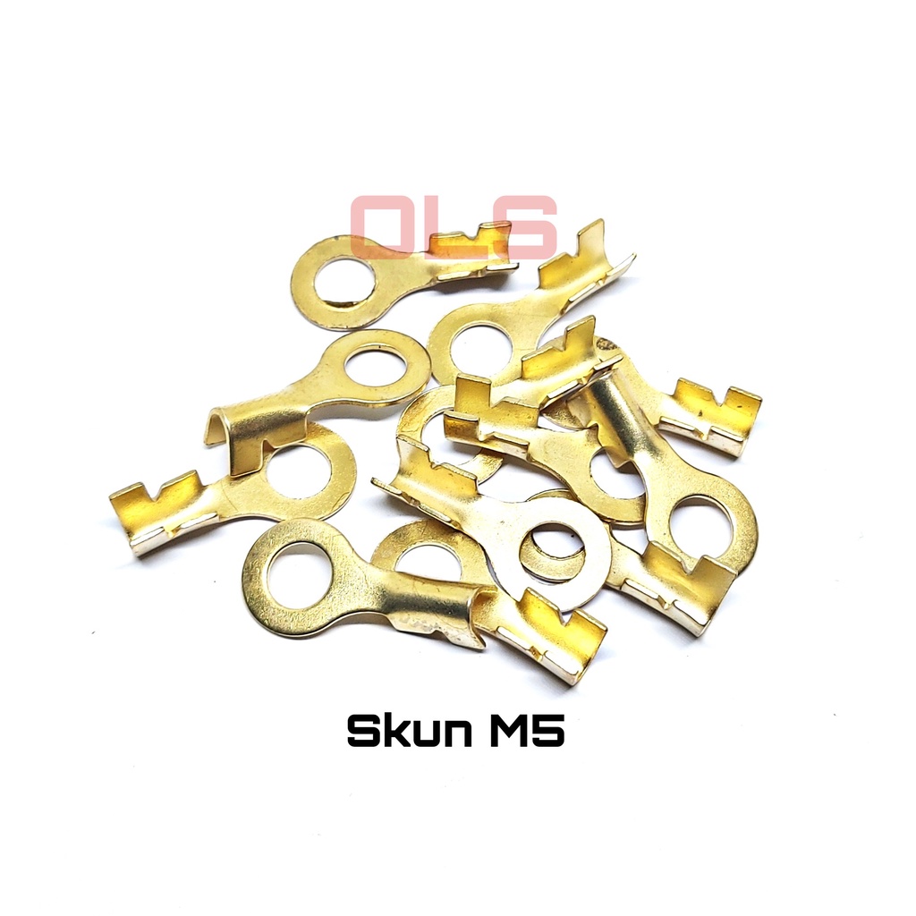 Jual 100 pcs Skun Aki Bulat M5 Terminal Aki Skun Kabel Terminal Kabel ...