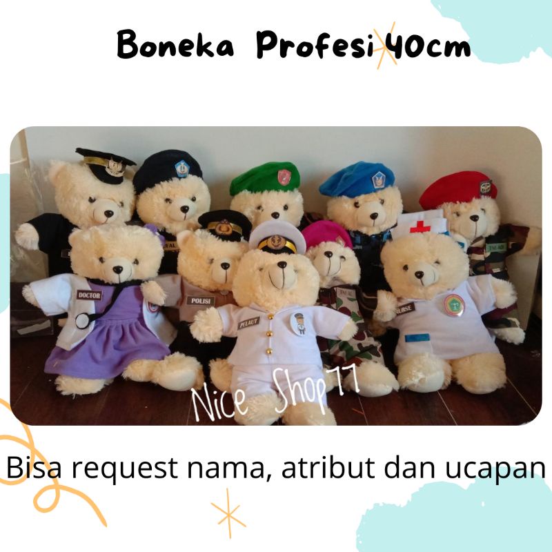 Jual Boneka profesi TNI Polisi Dokter 40cm | Shopee Indonesia