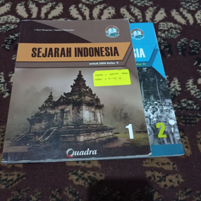 Jual Buku Bekas Kurikulum 2013 Edisi Revisi SEJARAH INDONESIA KELAS 1&2 ...