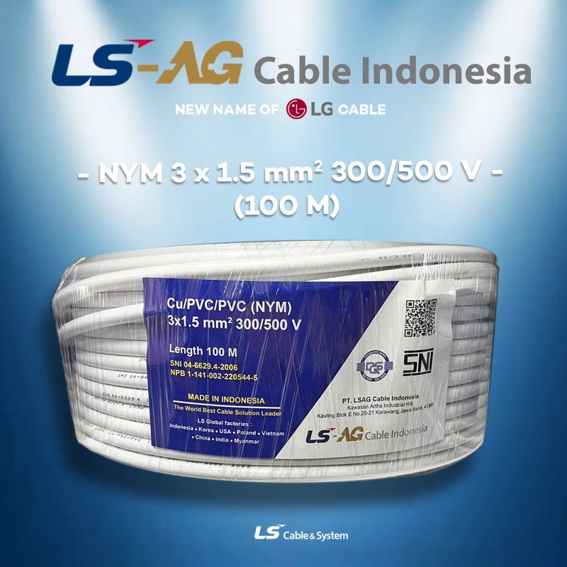 Jual Ls Kabel Nym 3x25mm 100m Kabel Powerkabel Listrik Nym Sni