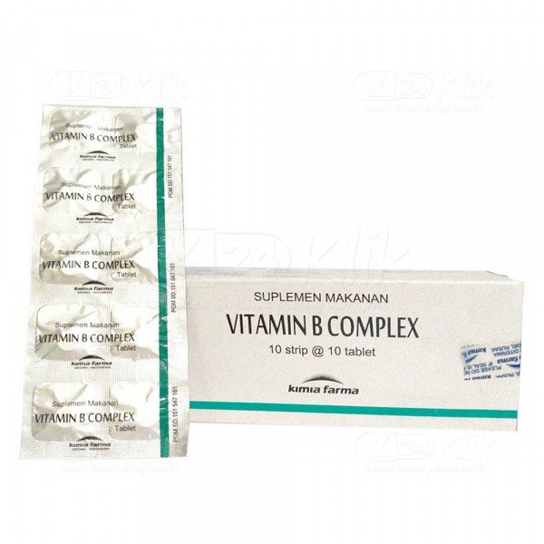 Jual VITAMIN B KOMPLEKS KIMIA FARMA STRIP 10 TABLET (B COMPLEX ...