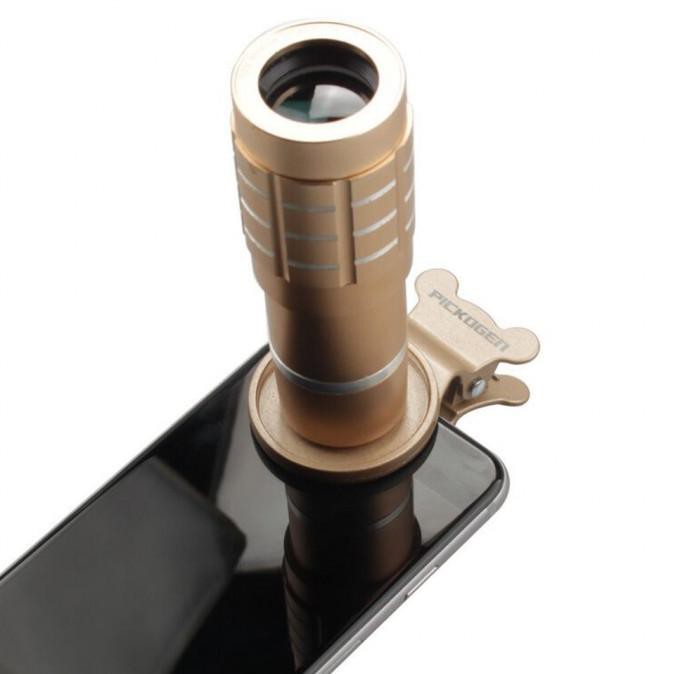 Jual Original PICKOGEN Smartphone Telescope Tele Zoom Clip Lens 12x ...