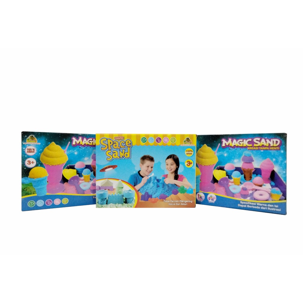 Jual Mainan Anak Magic Sand / PASIR AJAIB ice cream dan castel | Shopee ...