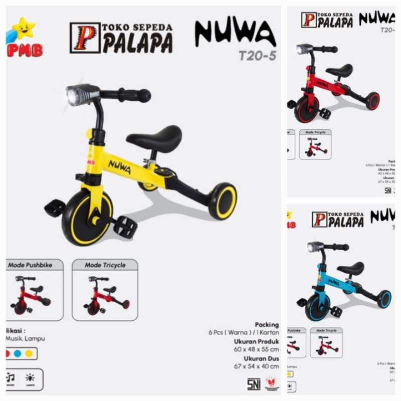 Jual Sepeda Anak Roda Tiga 3 Pmb Iora Nuwa T20 5 Pushbike Push Bike