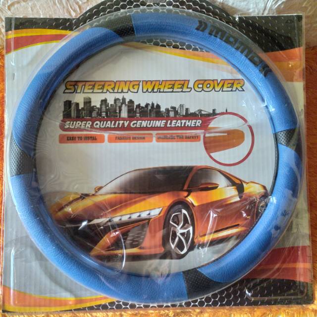 Jual Cover Setir Sarung Setir Combinasi Warna Biru Hitam | Shopee Indonesia