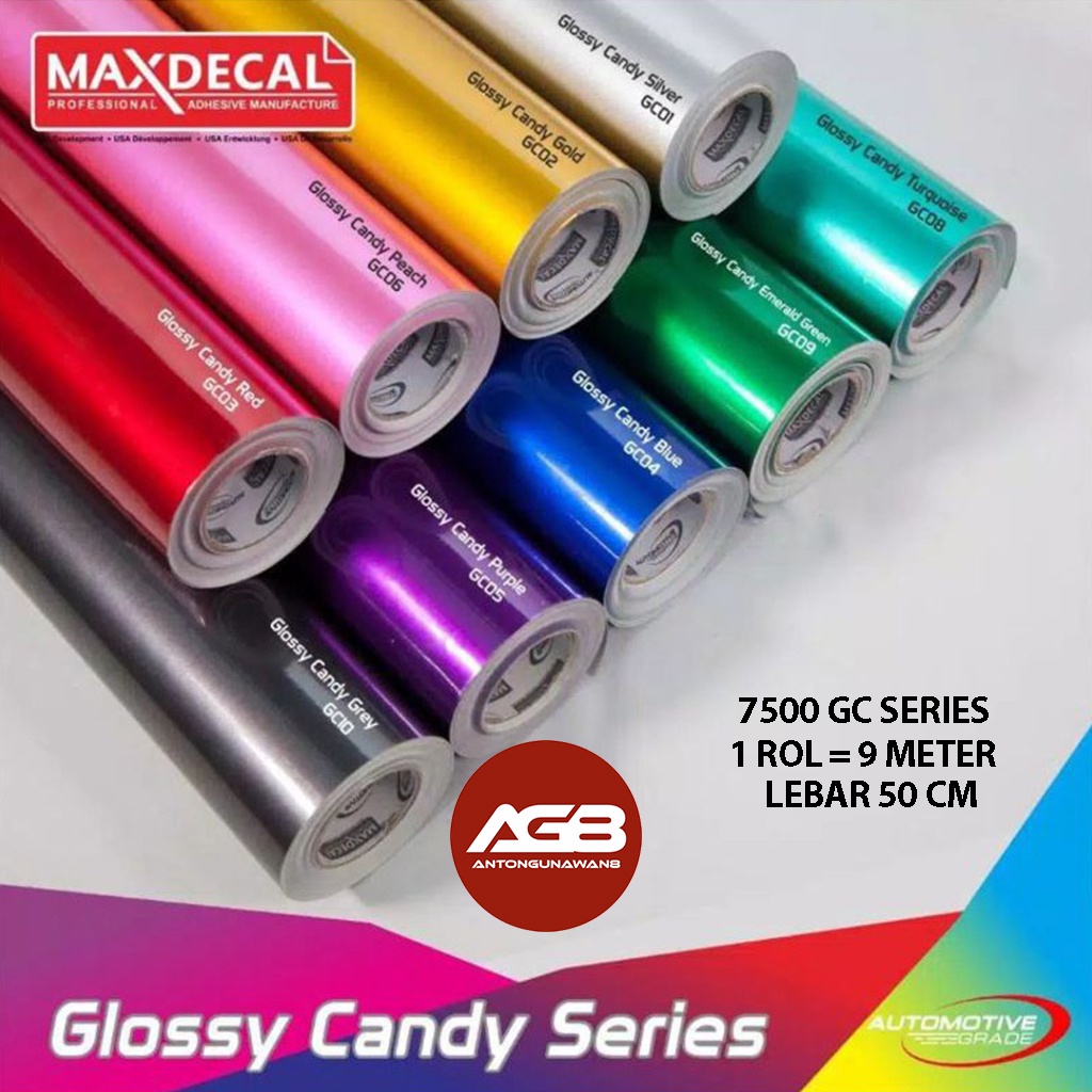 Jual [roll] Baru Sticker Maxdecal 7600 Super Gloss Candy Metallic Lebar