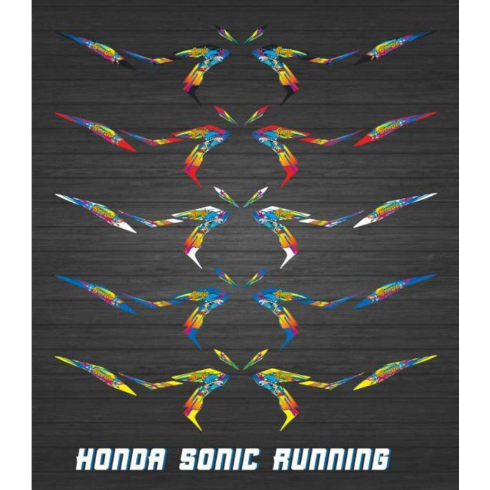 Jual Sticker Variasi Motor Sonic 150 Motif Sonic Running | Shopee Indonesia