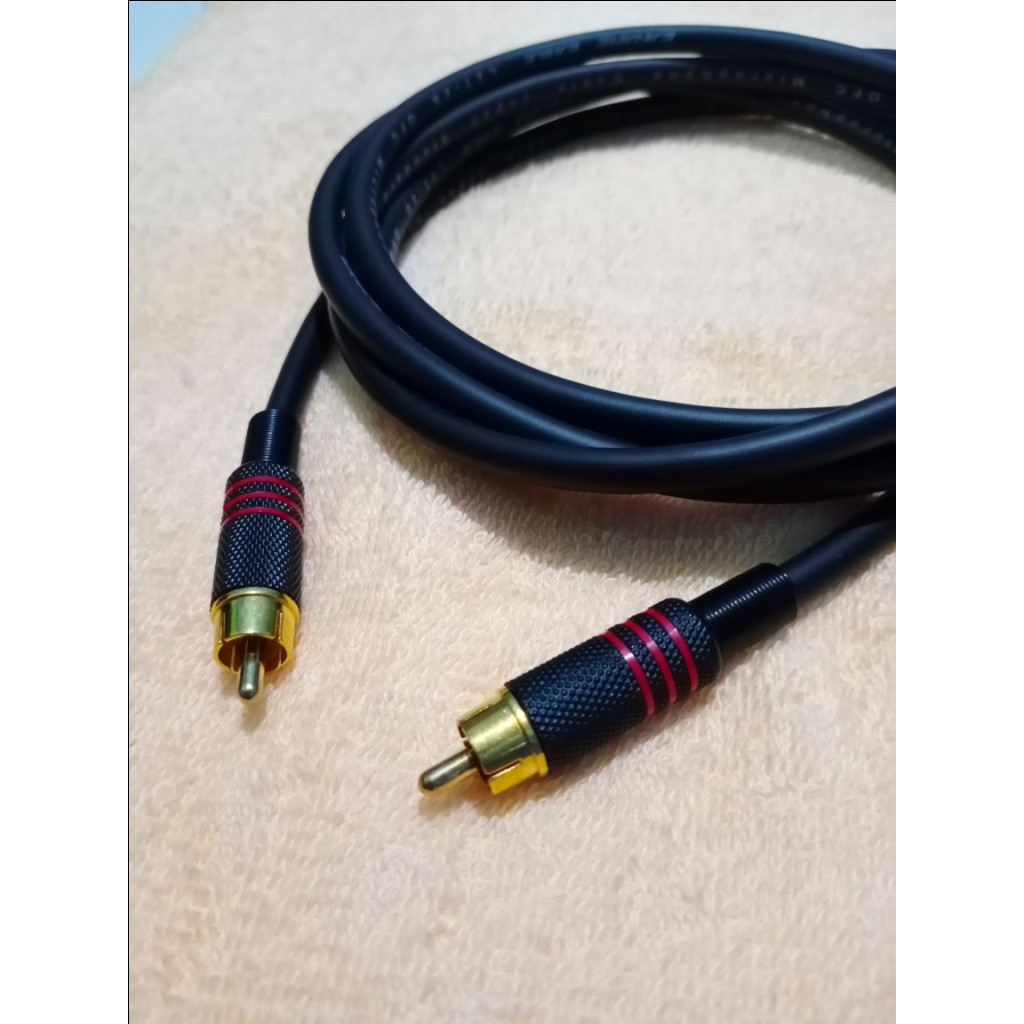 Jual KABEL JACK RCA MALE KE JACK RCA MALE 20CM-100CM (1 JALUR ...