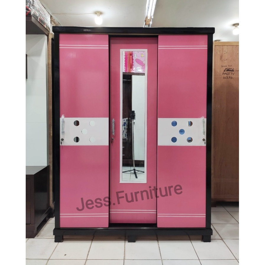 Jual Lemari Baju 3 Pintu Lemari Pakaian 3 Pintu Sliding Lemari
