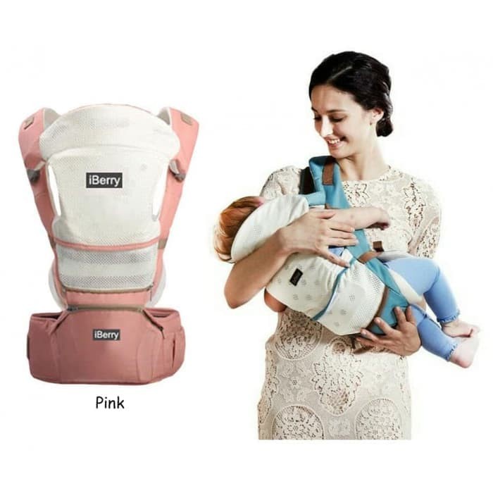 Elle Baby Carrier Foldable Pink Gendongan Bayi Empuk