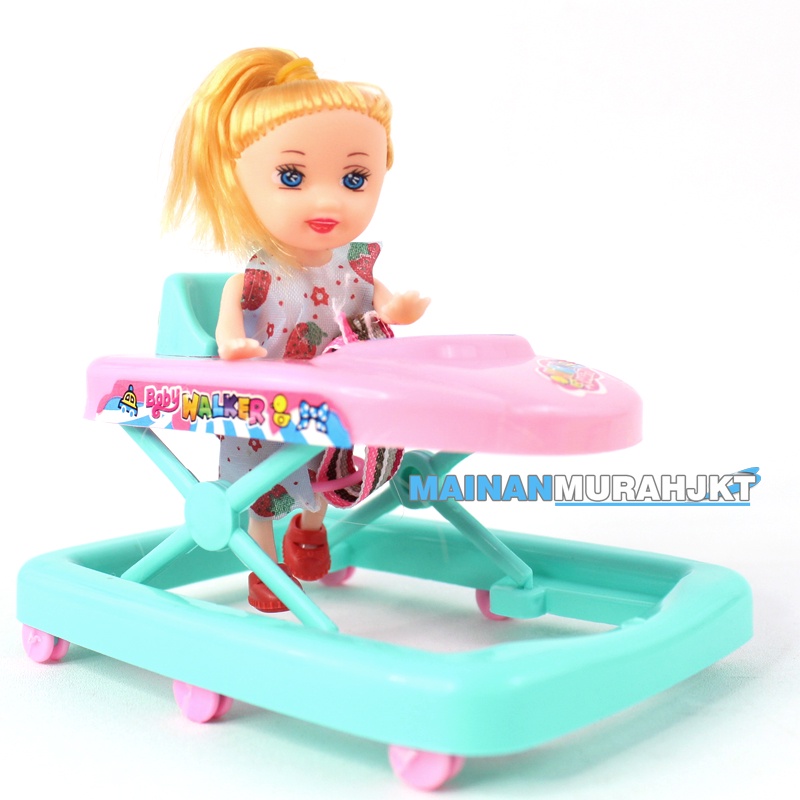 Jual MAINAN ANAK MURAH TROLI BAYI MINI FU1128 BONEKA DORONGAN