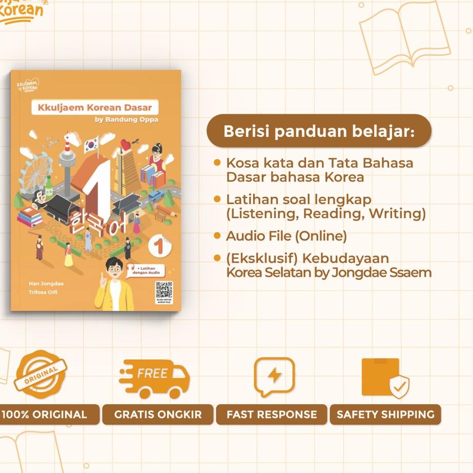 Jual 9.9 BUKU BELAJAR BAHASA KOREA - KKULJAEM KOREAN DASAR 1 ? | Shopee ...