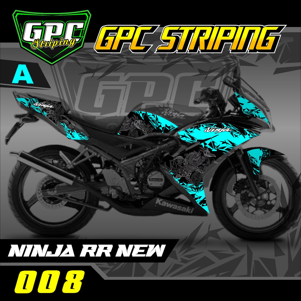 Jual Sticker Striping Ninja RR New 008-Stiker Variasi List Motor Ninja ...
