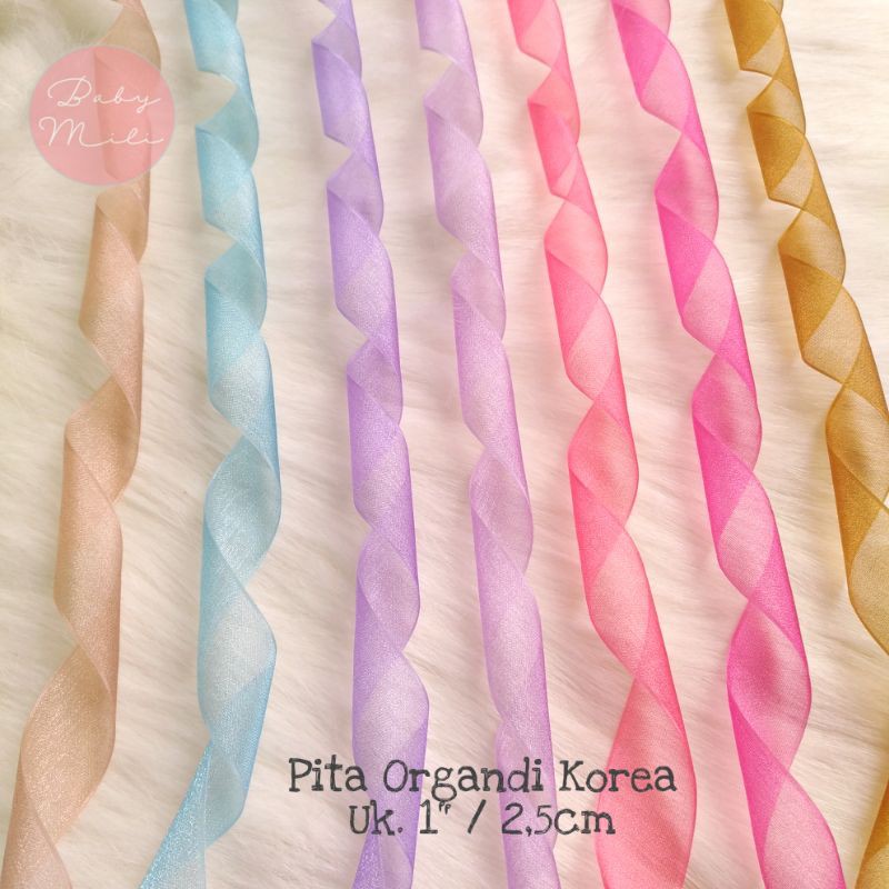 Jual Pita Organdi Korea - 4cm & 2,5cm | Shopee Indonesia