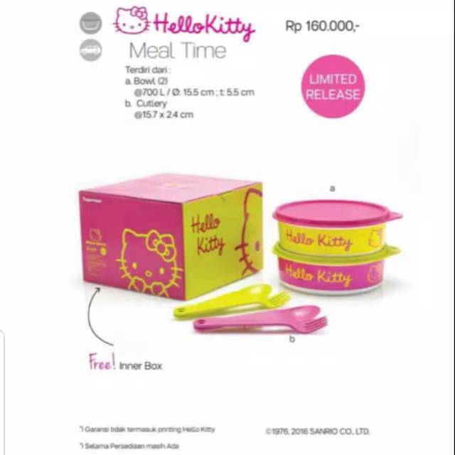 Jual hello kitty snack time set tupperware - Jakarta Barat - Michie  Hairbows