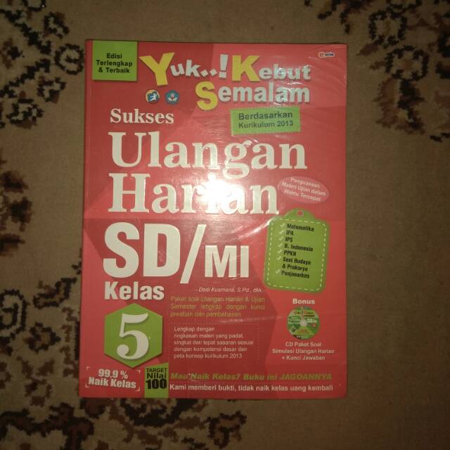 Jual BUKU SOAL SOAL / SUKSES ULANGAN HARIAN UNTUK KELAS 5 SD KURIKULUM ...