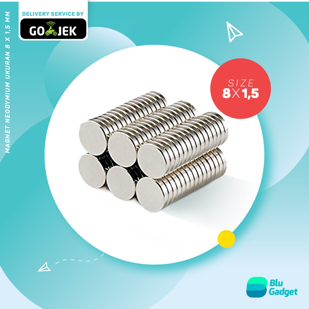 Jual Magnet Neodymium 8x1.5mm Isi 50pcs | Shopee Indonesia