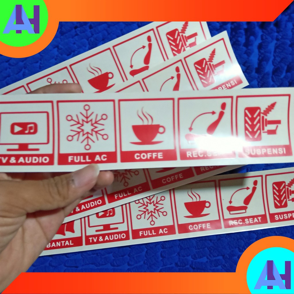Jual (isi 04) Sticker Kaca Mobil. Bus Truk atau Mobil. Bahan Transparan ...