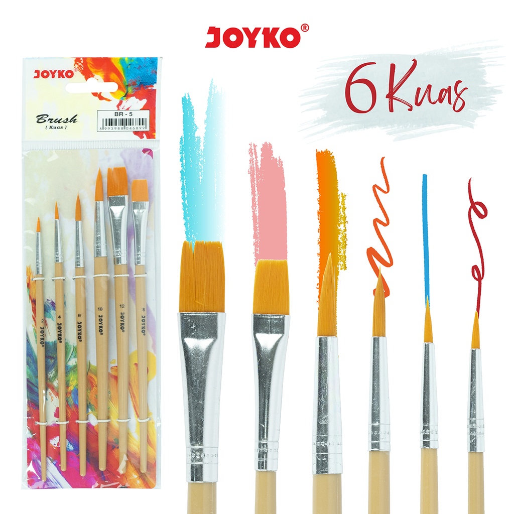 Jual Brush Kuas Cat Air Cat Minyak Lukis Acrylic Joyko Br 5 Shopee Indonesia 5603