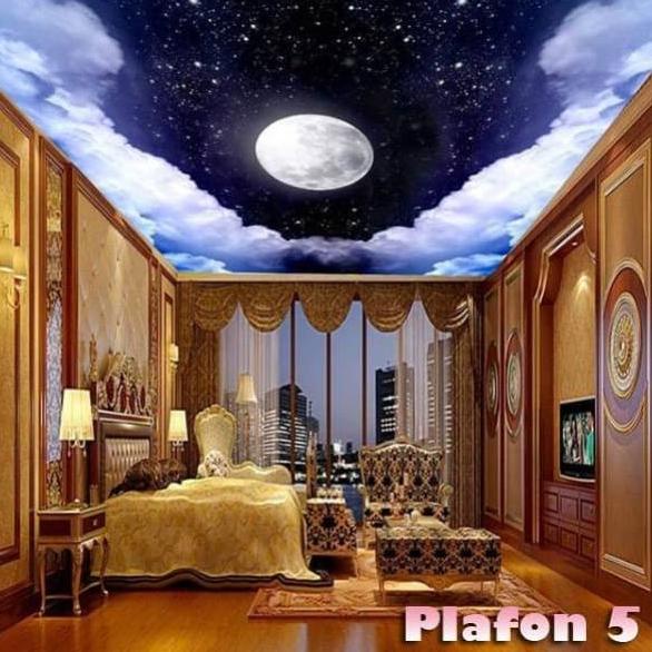 Jual Walpaper Wallpaper Wall Stiker Sticker PLAFON 3D CUSTOM Bulan ...
