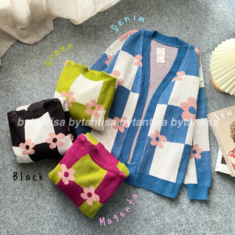 Jual CARDIGAN RAJUT MOTIF BUNGA AERO BAHAN LEMBUT MOTIF CANTIK | Shopee ...