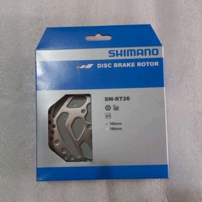 Jual Rotor Shimano RT26 160 mm 6 in 6 bolt Original Box | Shopee Indonesia