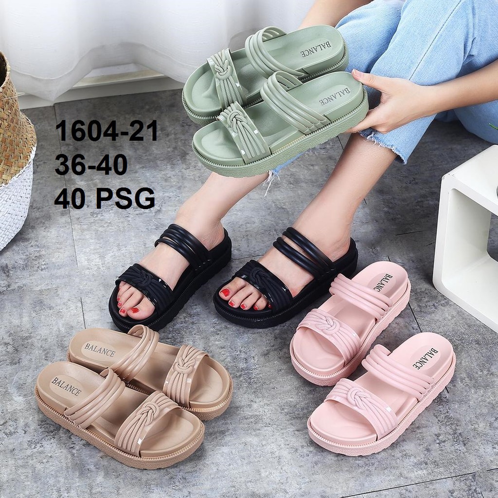 Jual sandal balance 1604 21 wedges jelly wanita sandal jelly