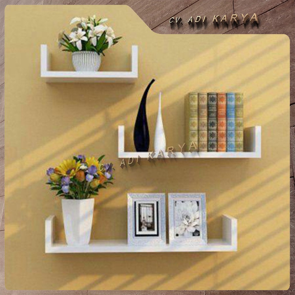 Jual RAK DINDING TEMPEL KAYU MINIMALIS DEKORASI DINDING Serbaguna