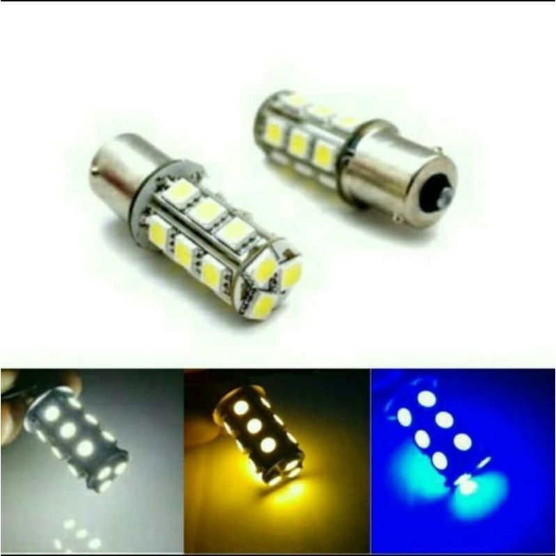 Jual Lampu LED 12 volt kaki 1, 18 titik Biasa Buat sen,mundur | Shopee ...