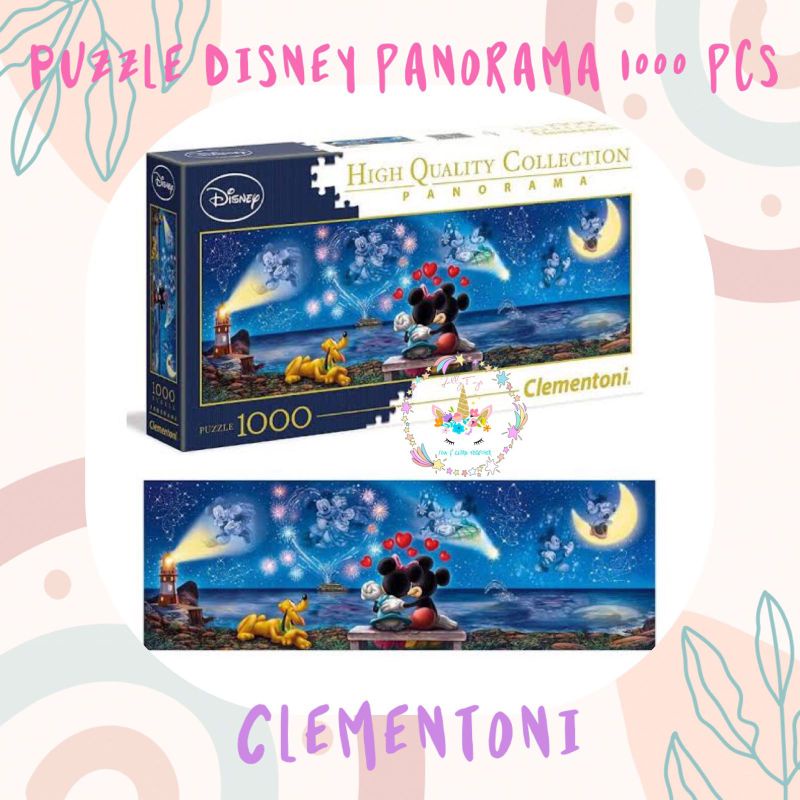 Jual CLEMENTONI PUZZLE DISNEY MICKEY MINNIE PANORAMA ORIGINAL 1000 PCS ...