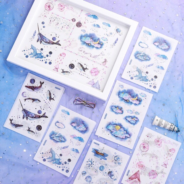 Jual Sticker magical ocean creatures painting Stiker lukisan laut untuk ...