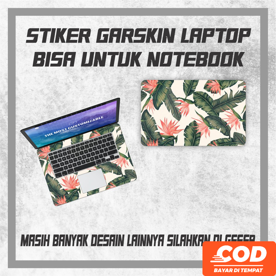 Jual stiker laptop aesthetic Garskin Leptop Lenovo Notebook Motif Bunga