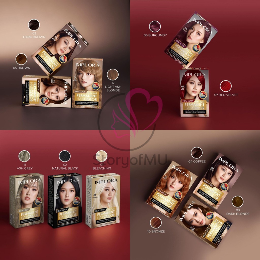 Jual IMPLORA New Look Permanent Hair Color | Cat Rambut Perwarna ...