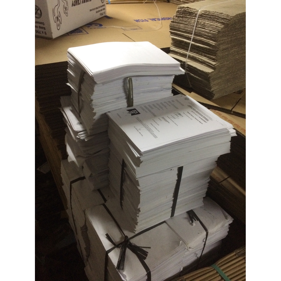 Jual KERTAS BEKAS A4 SATU SISI MASIH POLOS UNTUK PRINTING. PROMO