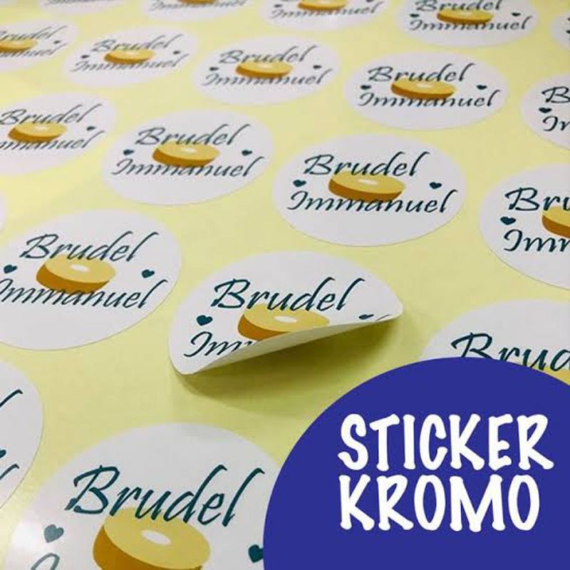 Jual Cetak Stiker Kromo Sticker Cromo A3 Custom Label Produk Makanan Shopee Indonesia 7386