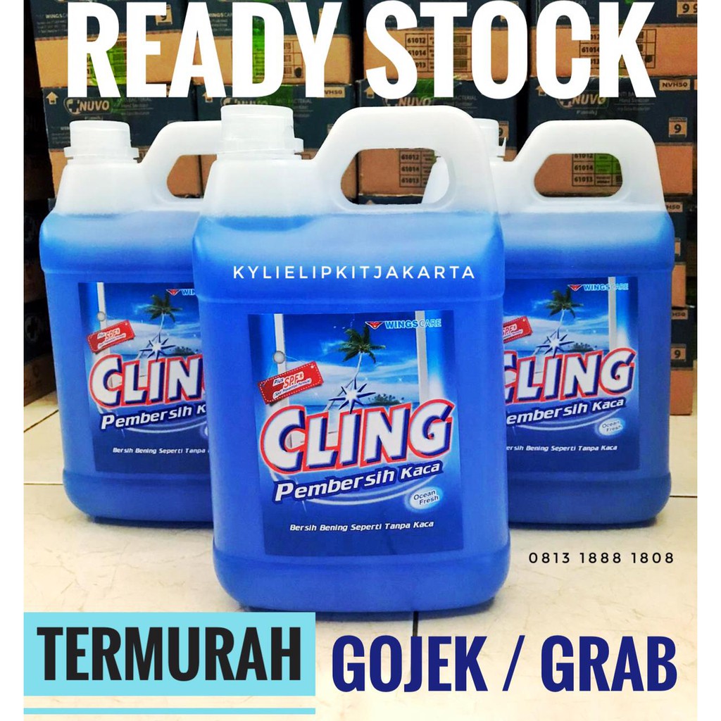 Jual Cling Pembersih Kaca Jerigen Liter Glass Cleaner Refill Refil L Ocean Fresh L Wings