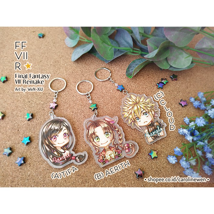 Jual Gantungan Kunci Final Fantasy VII Remake - Keychain Game - FF7 ...